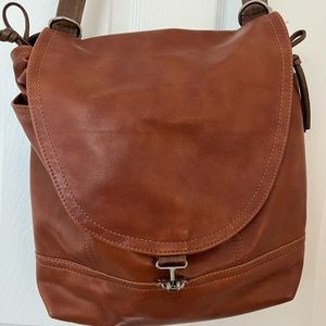 Rough and Tumble Medium 1904 MEL Sahara cognac leather convertible bag